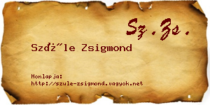 Szüle Zsigmond névjegykártya