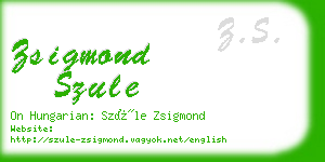 zsigmond szule business card