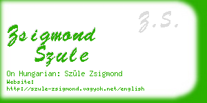 zsigmond szule business card